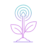 Vertical gradient rectangle transitioning from teal at the top to purple at the bottom.